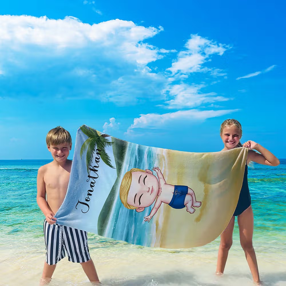 Niezastąpiony spersonalizowany ręcznik plażowy na niezapomniane rodzinne wakacje